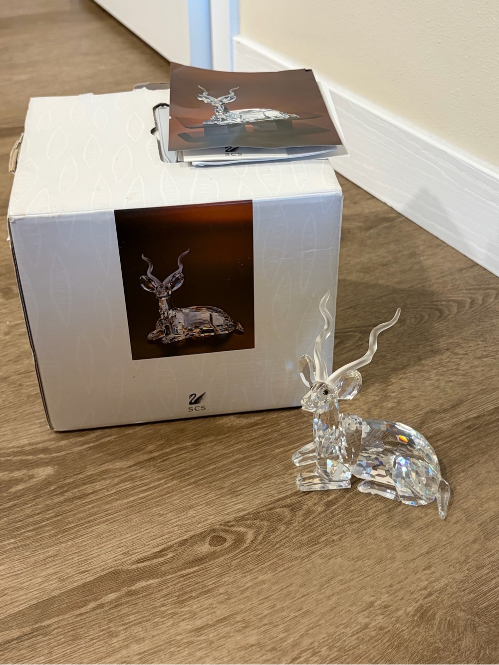 Swarovski the Kudu Inspiration Africa Crystal Figurine New in Box 1994